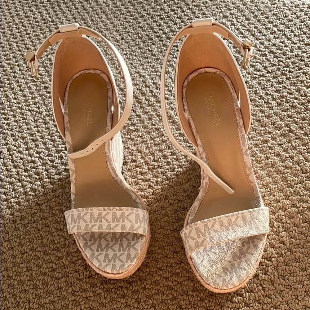 Michael Kors Cream Espadrille High Heel Elegance